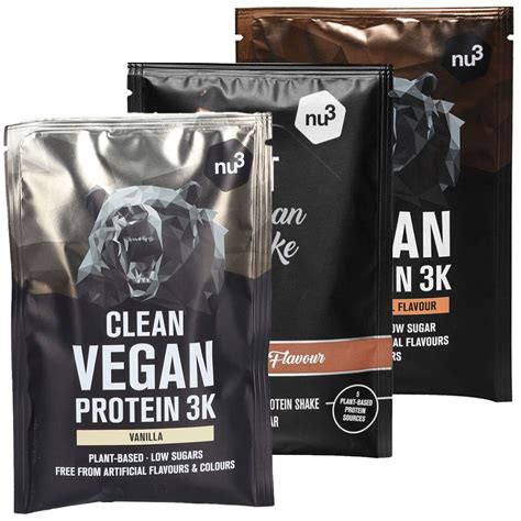 Nu3 Vegan Protein 3k Shake Salted Caramel Nu3 Vegan Shake Chokolate