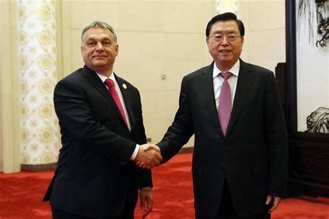 China S Top Legislator Meets Hungarian Prime Minister