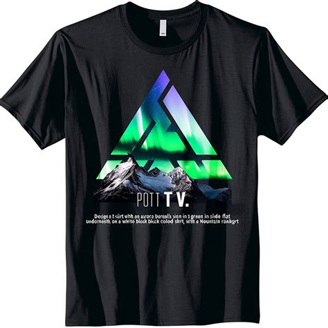 Northern Lights Valknut Tshirt A Striking Design Featuring The Aurora