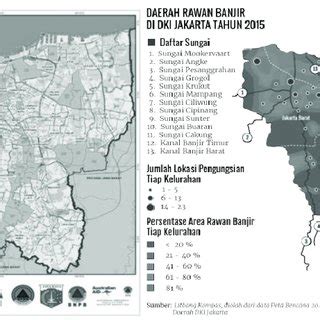 Map of flood area and flood hazard area in Jakarta [13]. | Download ...