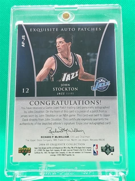 代購代標第一品牌樂淘letao100シリ直書きパッチオートJohn Stockton 2004 05 UD Exquisite