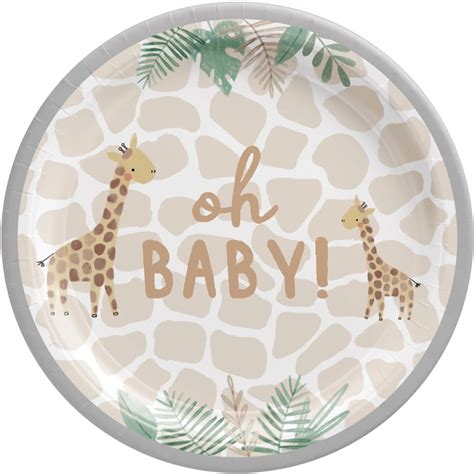 Soft Jungle Hello Baby 7 Inch Plates Party At Lewis Elegant Party