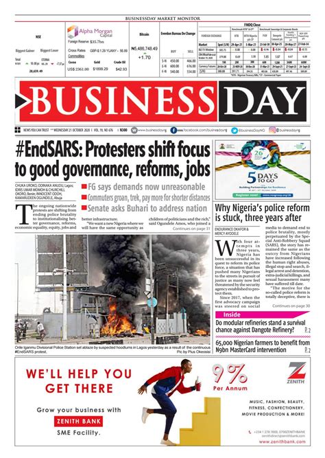 Businessday 21 Oct 2020 By Businessday Issuu