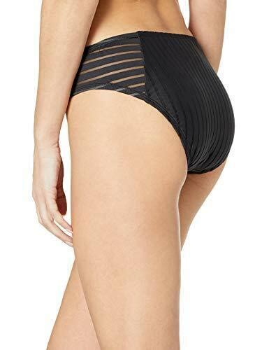 Msrp Kenneth Cole Hipster Bikini Bottom Black Illusionist Size