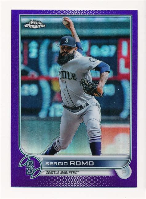 Sergio Romo Topps Chrome Update Purple Refractor Rc Usc