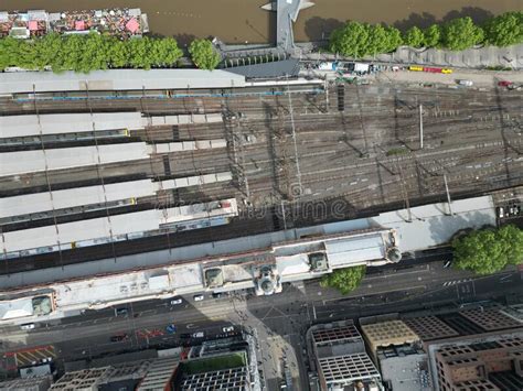 Aerial View of Flinders Street Railway Station, Melbourne, Australia Editorial Image - Image of ...