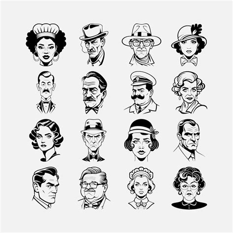 Murder Mystery Characters Vector - TofuJoe