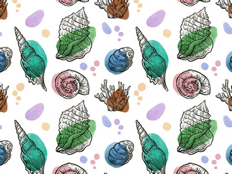 Seashell pattern by Nguyen TrucThanh on Dribbble