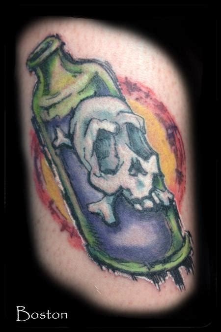 Skull And Crossbones Poison Bottle Tattoo By Boston Rogoz Tattoos