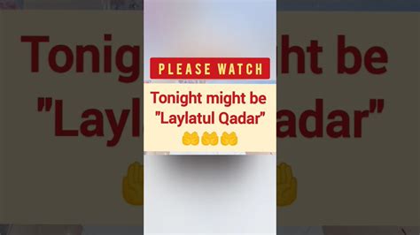 Tonight Might Be Laylatul Qadar Shorts Short Shortsfeed