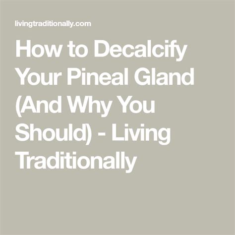 How To Decalcify Your Pineal Gland And Why You Should Living