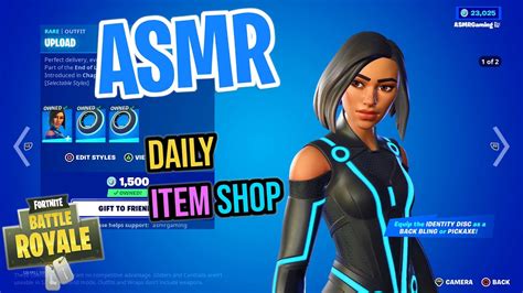 Asmr Fortnite Rare Tron Skins Are Back Daily Item Shop 🎮🎧 Relaxing Whispering 😴💤 Youtube