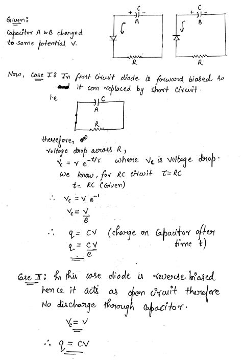 Two Identical Capacitors A And B Are Charged To The Same Potential V