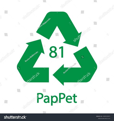 Paper Cardboard Recycling Codes Pappet Royalty Free Stock