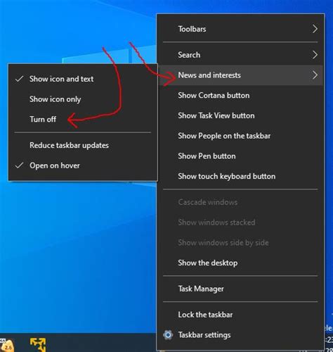 How To Turn Off Windows 10 Taskbar News And Interests H2s Media Hot Sex Picture