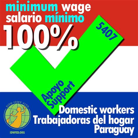 In Solidarity With The Domestic Workers Of Paraguay Paying Below The