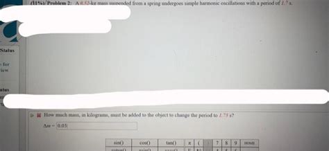 Solved how much mass, in kilograms, must be added to the | Chegg.com