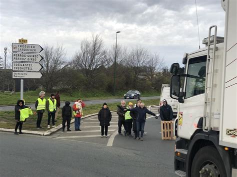 Réforme des retraites Des bouchons à Lannion suite au blocage au rond