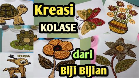 Kumpulan Kolase Dari Biji Bijian|| Cara Membuat Kolase Dari Biji Bijian - YouTube