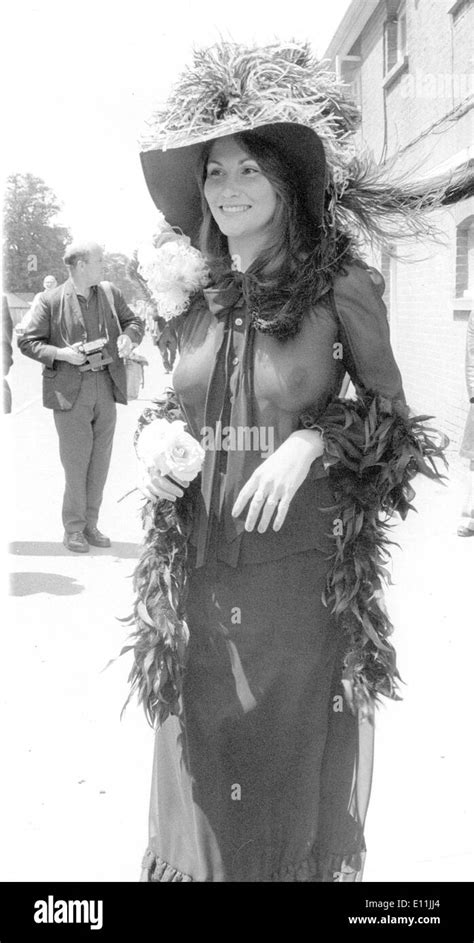 Actress Linda Lovelace Shock In Royal Ascot Outfit Stock Photo Alamy