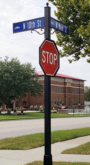 Classic Series Top Mount Street Name Sign With Stop Sign Artofit