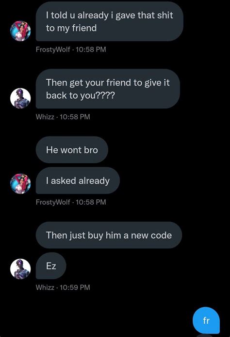 Snap Fortnite Giver On Twitter He Refused To Return What Was