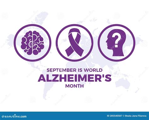 September Is World Alzheimer S Month Vector Illustration Stock