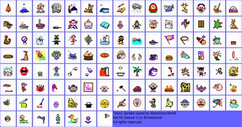 The Spriters Resource Full Sheet View Kid Pix Deluxe 3 Teeny