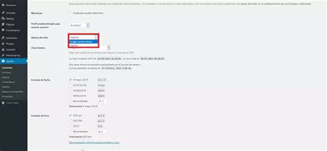 Cambiar El Idioma De Wordpress