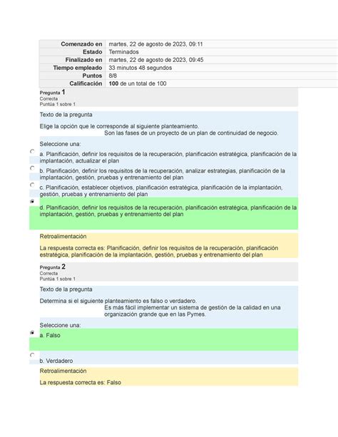 Ea Gesti N De Operaciones Y Calidad Examen Comenzado En Martes