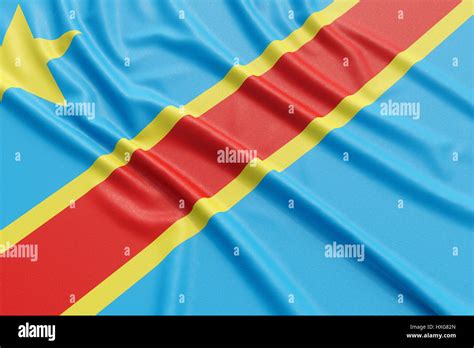 La República Democrática del Congo bandera Estructura ondulada alta