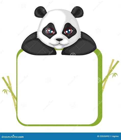 Frame With Panda Stock Vector Illustration Of Background