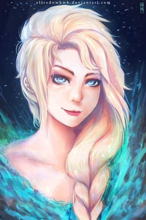 Elsa By Alfredowkwk On Deviantart Disney Fan Art Frozen Drawings