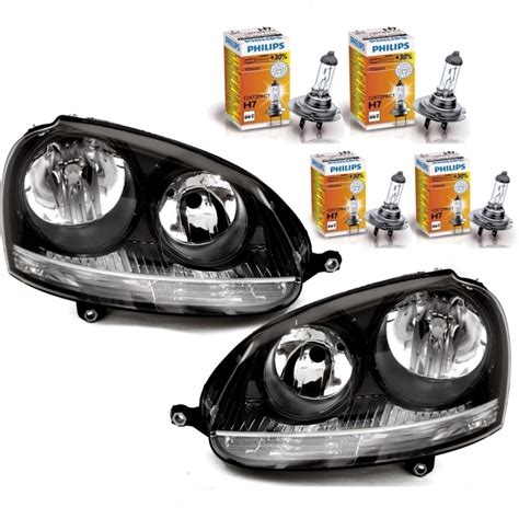 Set Vw Golf V Jetta H H Scheinwerfer Gti Schwarz Bj X H