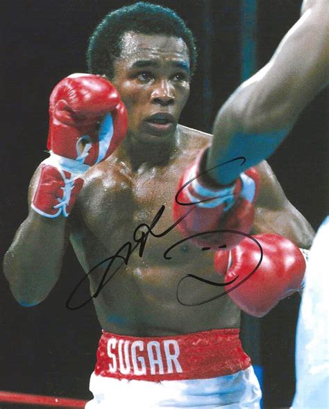 Sugar Ray Leonard Boxing Champ Signed X Photo Proof Coa Autographed