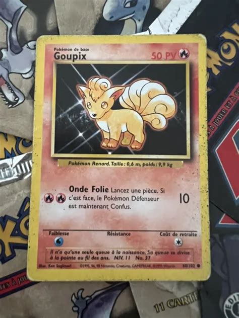 CARTE POKÉMON Goupix 68 102 Set de Base Édition 2 Wizards FR EUR 1