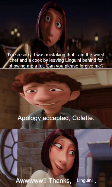 Linguini Accepts Colettes Apology By Arielariaspetzoldt On Deviantart