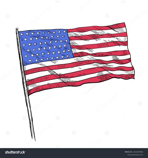 24,565 American flag drawing Images, Stock Photos & Vectors | Shutterstock