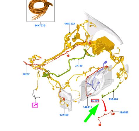 Ford Focus Mk C Fan Motor Wire Assy Fv T C Abe New