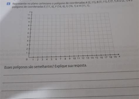 Solved Represente No Plano Cartesiano O Pol Gono De Coordenadas A