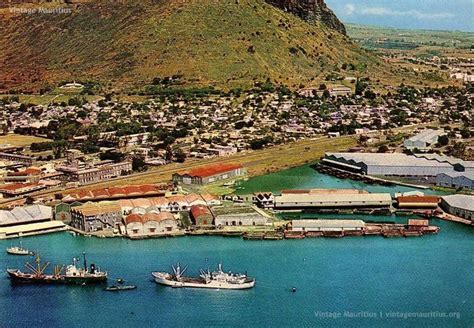 Port Louis - Aerial View over the Harbour - late 1960s - Vintage Mauritius