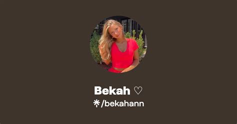 Bekah Instagram TikTok Linktree