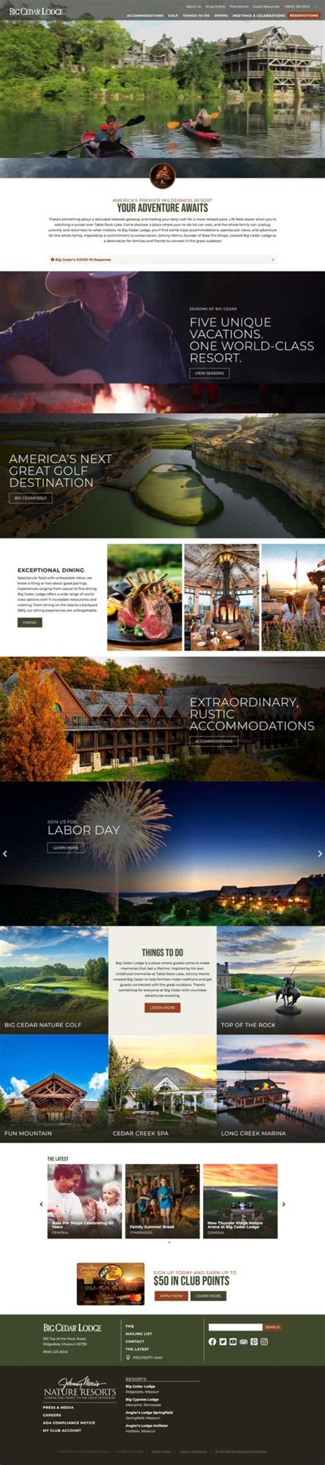 Johnny Morris Nature Resorts And Big Cedar Lodge Websites Fierce