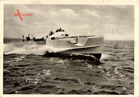 Deutsche Wehrmacht Kriegsmarine Schnellboot Mit Gepanzerter Brücke Xl