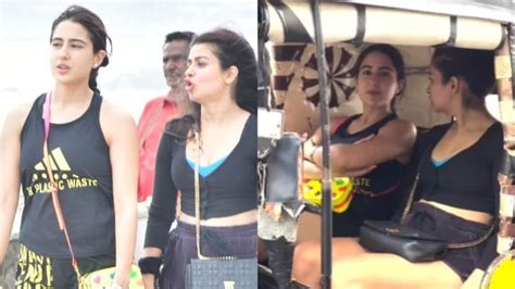 Sara Ali Khan Takes A Walk With Friend At Mumbai S Bandstand Rides