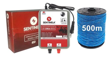 Kit Aparelho De Choque Para Cerca Rural Sr 30km Cabo 500m