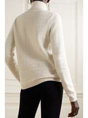 Loro Piana Dolcevita Bernina Jacquard Knit Cashmere Turtleneck Sweater