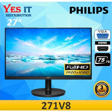 Philips LED Monitor 271V8 27 FULL HD IPS 75Hz Adaptive Sync Shopee