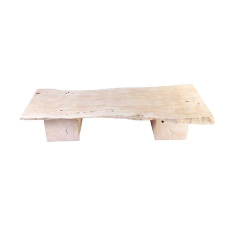 Rustic White Wooden Coffee Table | Chairish