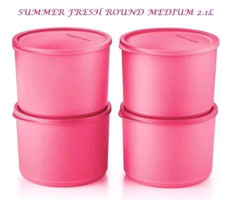 Tupperware Summer Fresh Round Medium 2 1l Furniture Home Living